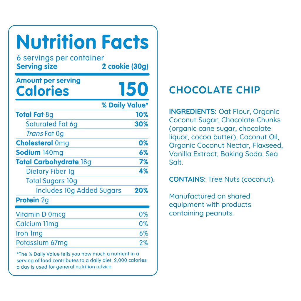 vegan chocolate chip cookie nutrition